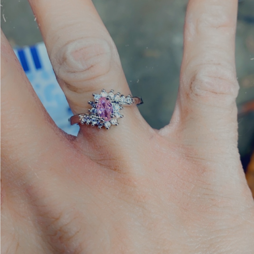 925 Sterling Silver Rose Quartz Ring